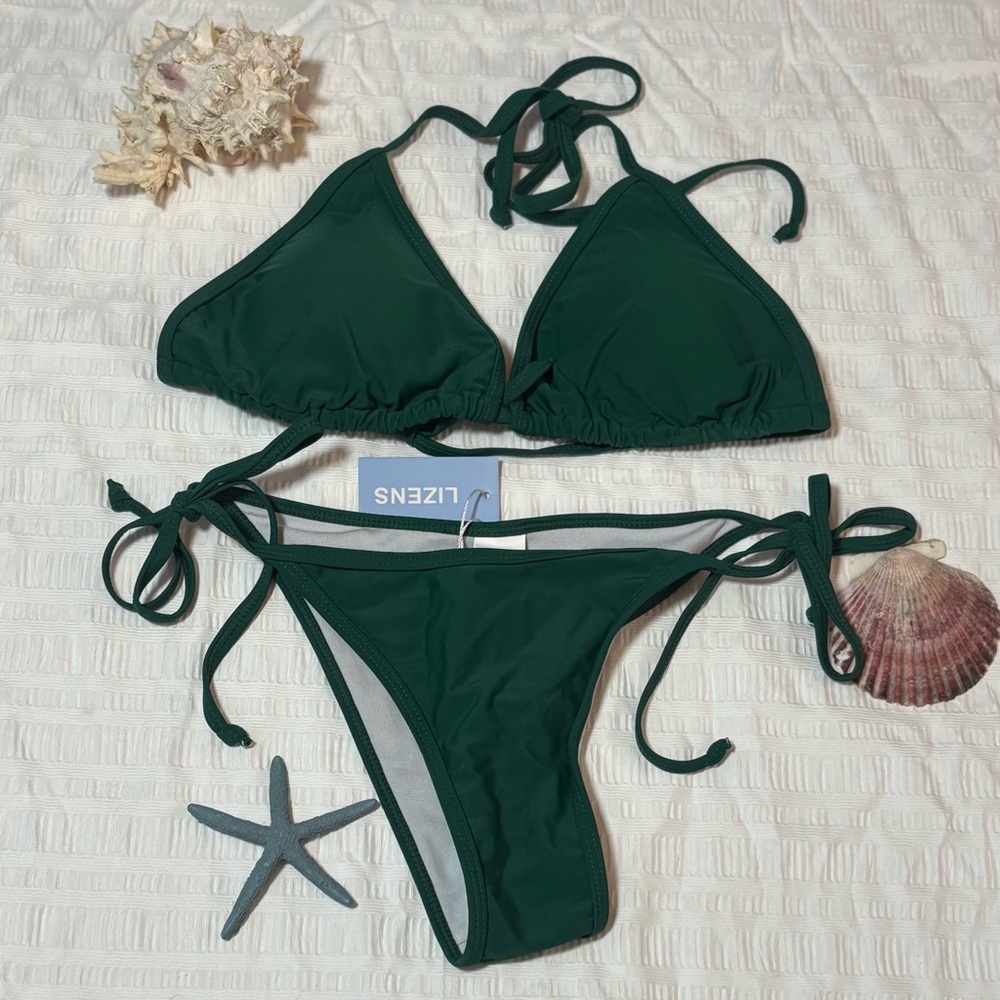 Lizens Dark Green Bikini Set